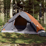Koepeltent 4-persoons waterdicht grijs oranje 274x213x122 cm