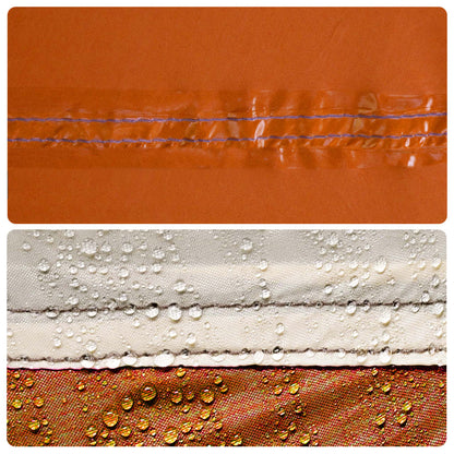 Kampeerluifel waterdicht 360x294 cm grijs en oranje