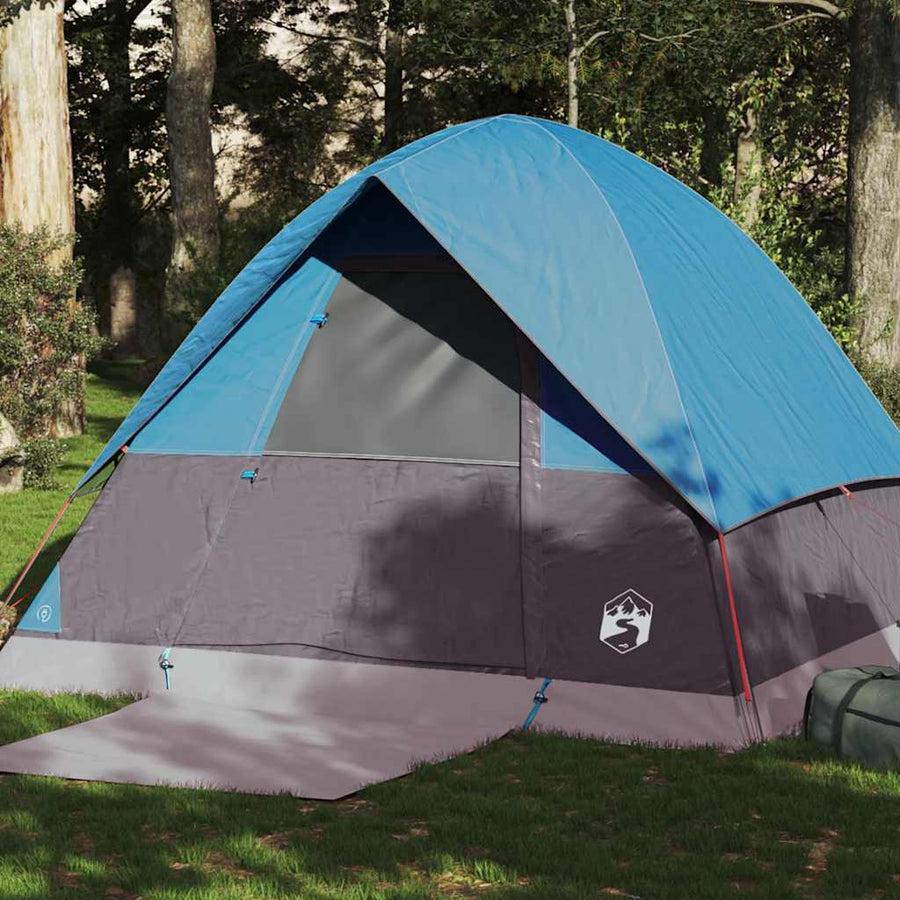 Koepeltent 4-persoons waterdicht blauw