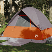 Koepeltent 4 personen waterdicht oranje grijs 215x213x154 cm