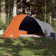 Koepeltent 4-persoons waterdicht grijs oranje