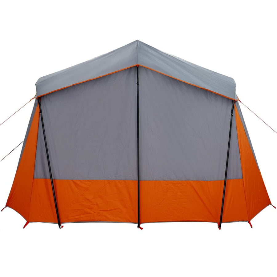Tent 5-persoons waterdicht grijs en oranje