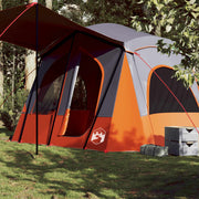 Tent 5-persoons 340x297x215 cm waterdicht grijs oranje