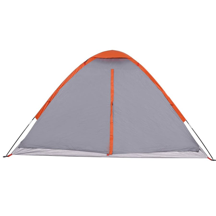 Koepeltent 2-persoons waterdicht grijs en oranje