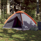 Dome tent 2-person waterproof grey and orange