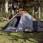 Koepeltent 2-persoons 255x150x105 cm waterdicht grijs oranje