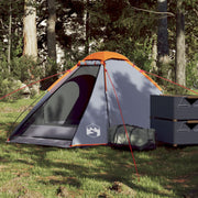 Koepeltent 2-persoons 255x150x105 cm waterdicht grijs oranje