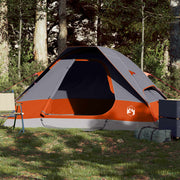 Koepeltent 2-persoons 214x150x115 cm waterdicht grijs oranje