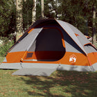 Dome tent 4-person waterproof grey and orange