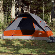 Koepeltent 6-persoons 335x273x183 cm grijs oranje
