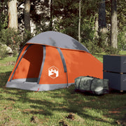 Koepeltent 1-persoons waterdicht grijs oranje