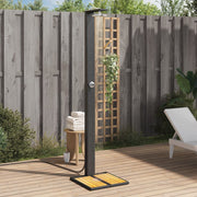 Buitendouche 224 cm poly rattan acaciahout zwart