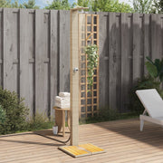 Buitendouche 50x55x224 cm poly rattan acaciahout beige