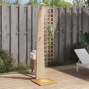 Buitendouche 55x60x224 cm poly rattan acaciahout beige