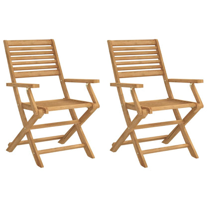Tuinstoelen 2 St Inklapbaar 54,5X61,5X86,5 Cm Acaciahout