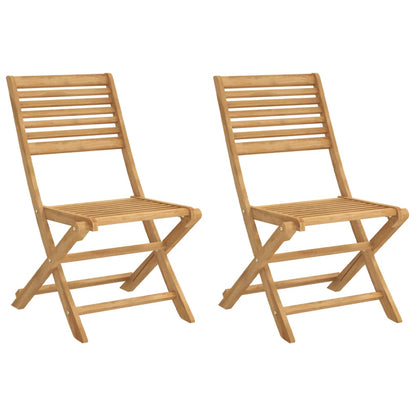 Tuinstoelen 2 St Inklapbaar 48,5X61,5X87 Cm Massief Acaciahout