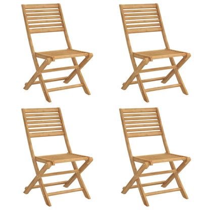 Tuinstoelen 4 St Inklapbaar 48,5X61,5X87 Cm Massief Acaciahout