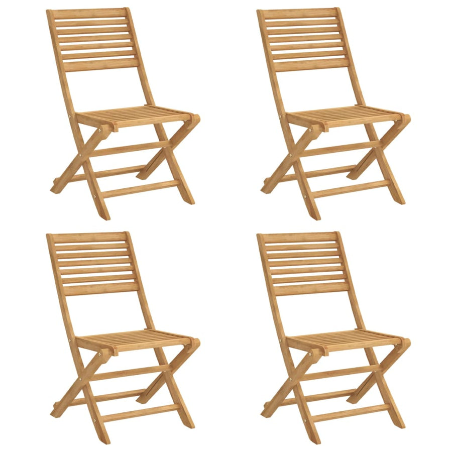 Tuinstoelen 4 St Inklapbaar 48,5X61,5X87 Cm Massief Acaciahout