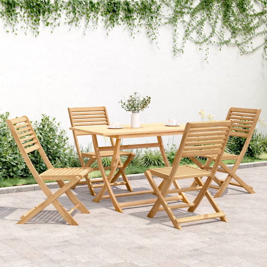 Tuinstoelen 4 St Inklapbaar 48,5X61,5X87 Cm Massief Acaciahout