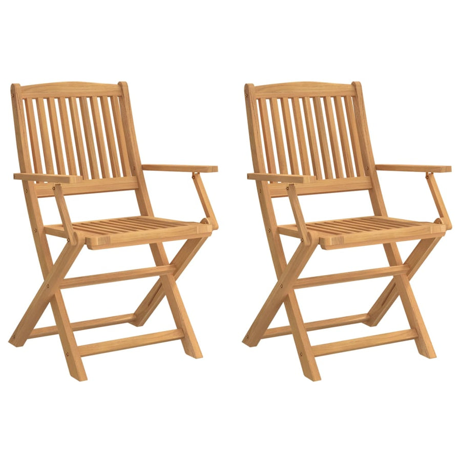 Tuinstoelen 2 St Inklapbaar 58X54,5X90 Cm Massief Acaciahout