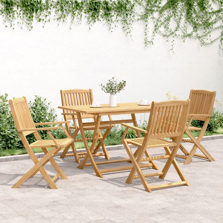 Tuinstoelen 4 St Inklapbaar 57,5X54,5X90 Cm Massief Acaciahout