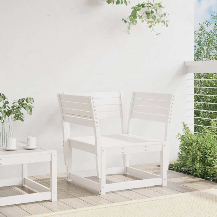 Tuinstoel Massief Grenenhout Wit
