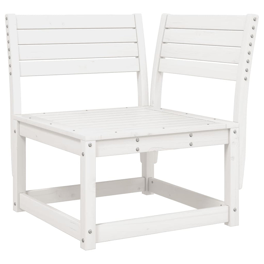 Tuinhoekbank Met Kussens 73X73X78 Cm Massief Grenenhout Wit