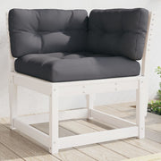 Tuinhoekbank massief grenenhout wit 73x73x78 cm