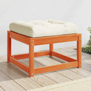 Tuinvoetenbank 83x73x78 cm massief grenenhout wasbruin