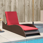 Ligbed 60x205x73 cm poly rattan bruin