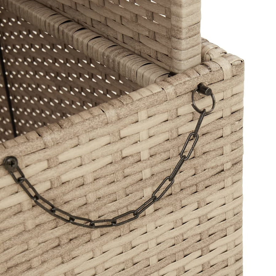 Tuintafel 80X80X71 Cm Poly Rattan En Acaciahout Beige