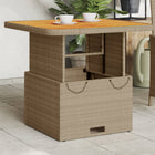 Tuintafel 80x80x71 cm poly rattan acaciahout beige