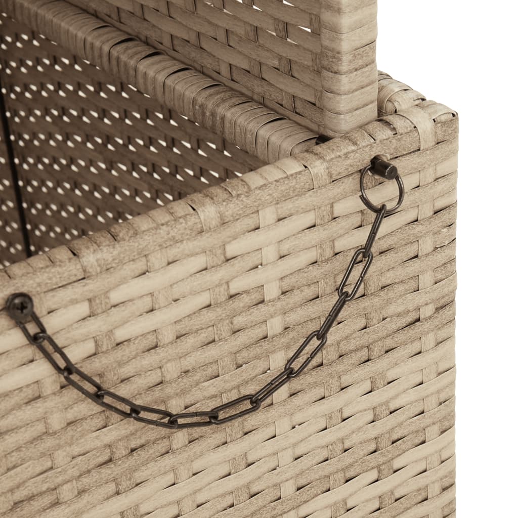 Tuintafel 110X110X71 Cm Poly Rattan En Acaciahout Beige