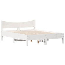 Bedframe massief grenenhout wit 120x200 cm