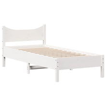 Bedframe massief grenenhout wit 100x200 cm 100 x 200 cm Wit