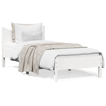 Bedframe massief grenenhout wit 90x200 cm 90 x 200 cm Wit