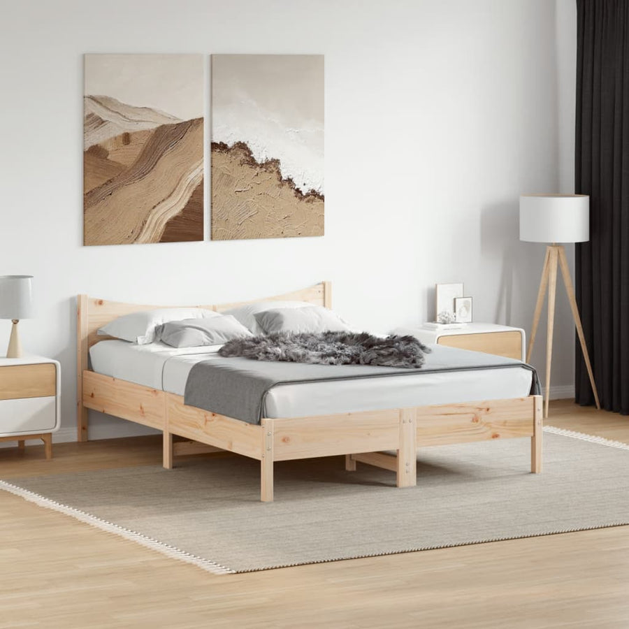 Bedframe Massief Grenenhout 140X190 Cm