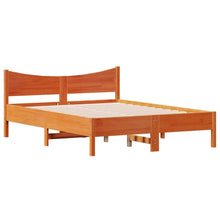 Bedframe massief grenenhout wasbruin 120x190 cm