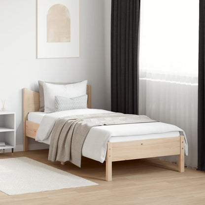 Bedframe massief grenenhout 75x190 cm 75 x 190 cm Naturel