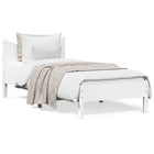 Bedframe massief grenenhout wit 75x190 cm