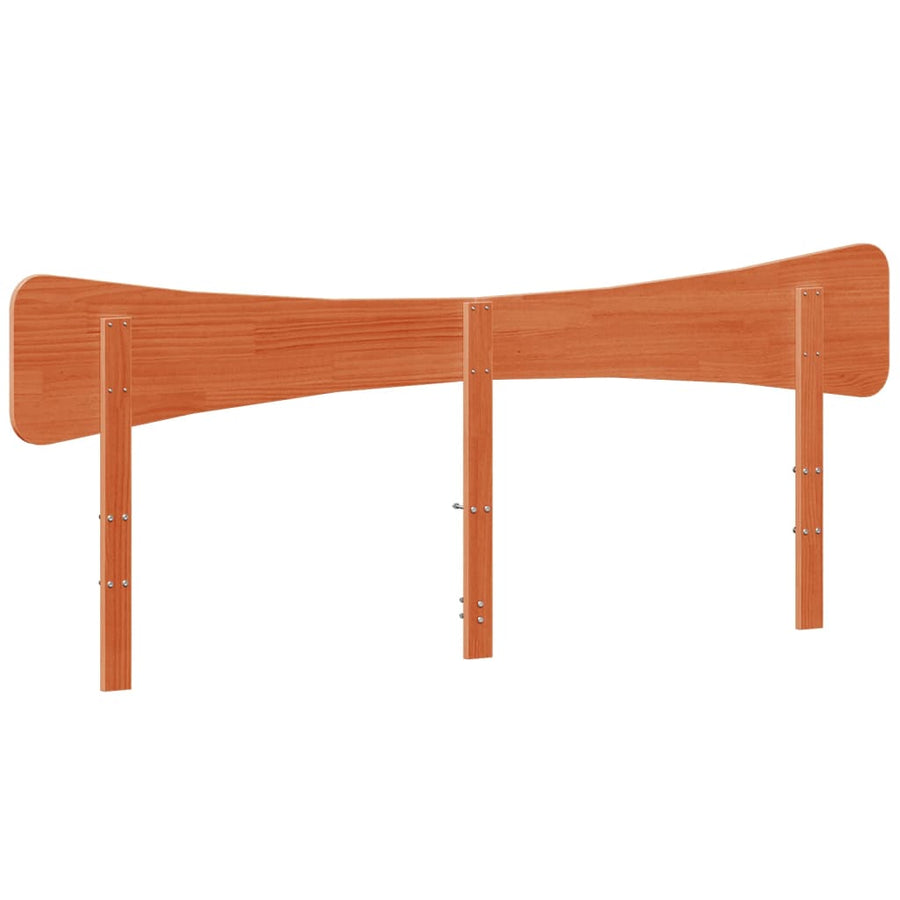 Hoofdbord 200 cm massief grenenhout wasbruin