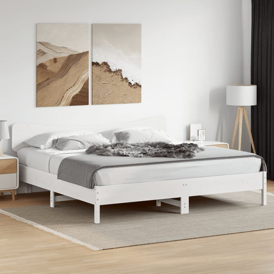 Hoofdbord 180 cm massief grenenhout wit