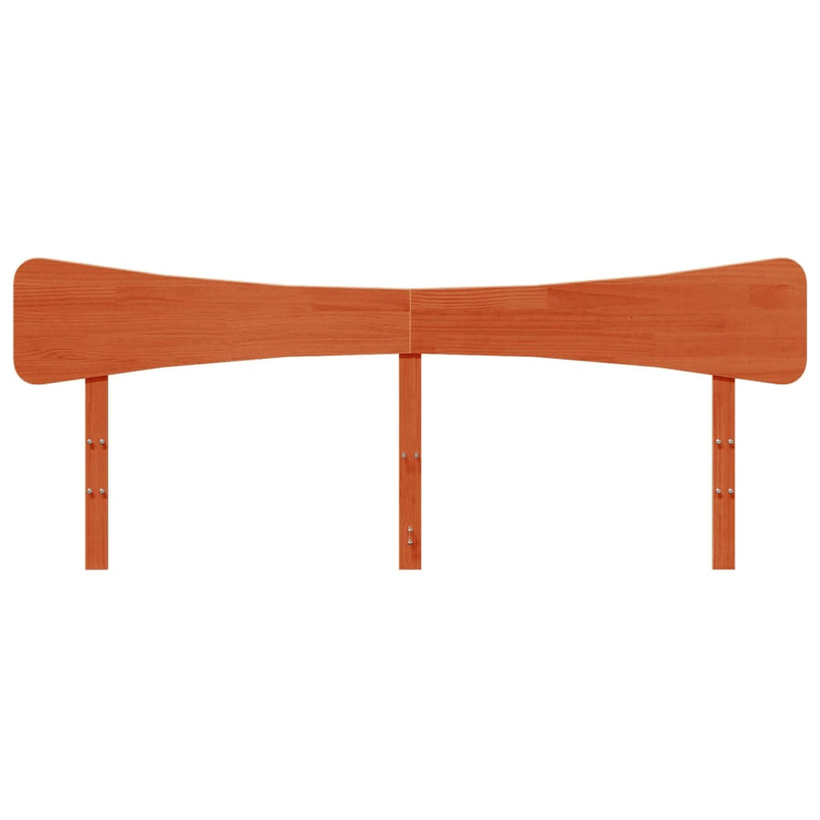 Hoofdbord 180 cm massief grenenhout wasbruin