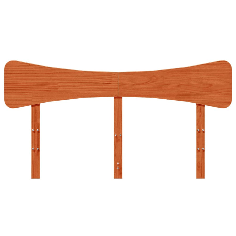 Hoofdbord 160 cm massief grenenhout wasbruin
