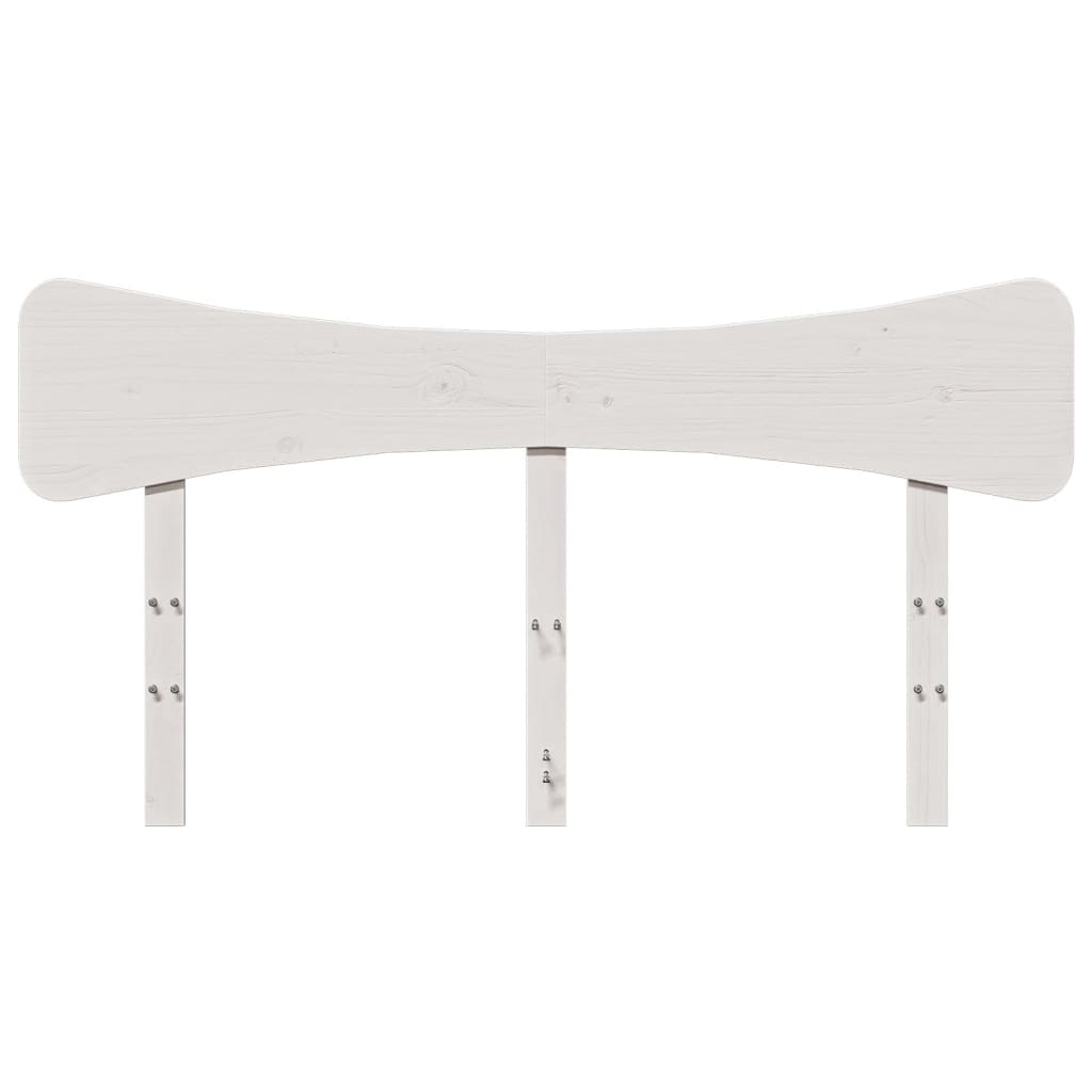 Hoofdbord 150 cm massief grenenhout wit