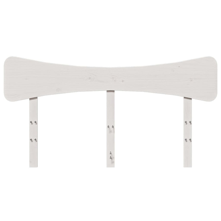 Hoofdbord 150 cm massief grenenhout wit