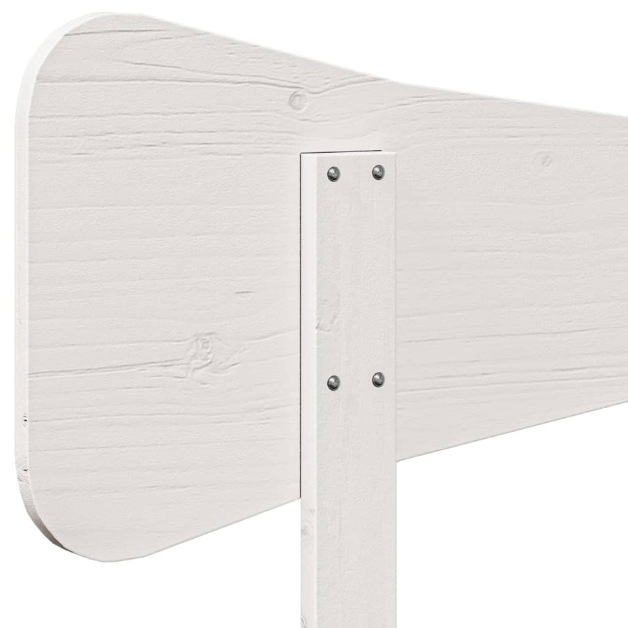 Hoofdbord 150 cm massief grenenhout wit