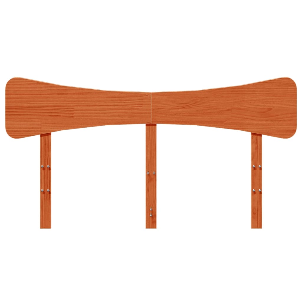 Hoofdbord 150 cm massief grenenhout wasbruin