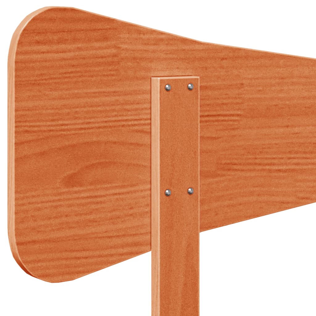 Hoofdbord 150 cm massief grenenhout wasbruin