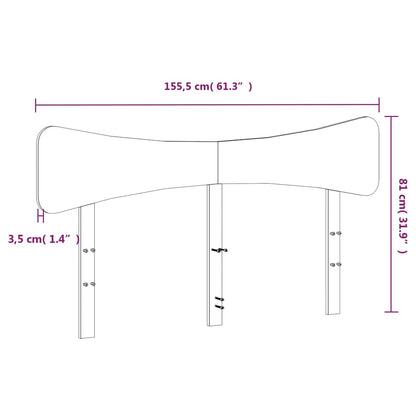 Hoofdbord 150 cm massief grenenhout wasbruin
